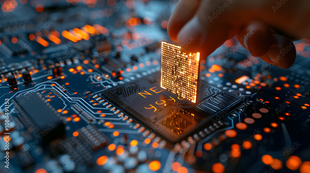 Aufkleber artificial intelligence (ai) with machine deep learning and data mining and another modern computer 