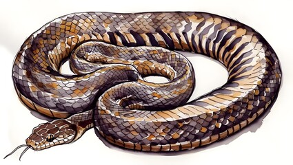 Obraz premium baby python snake birth close up