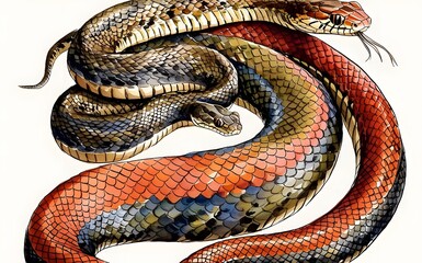 Fototapeta premium baby python snake birth close up