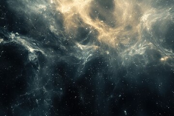 Obraz premium Abstract cosmic background with swirling nebulae and stars.