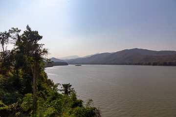Mekong river landscape. Luang Prabang, Laos.