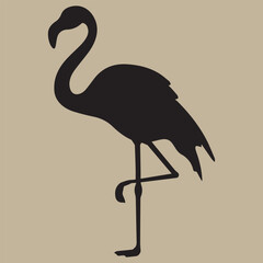 illustration of a birds, Crane silhouette