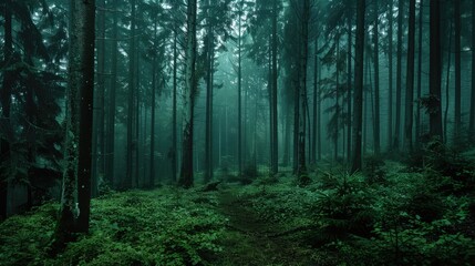 Fototapeta premium fog in the forest