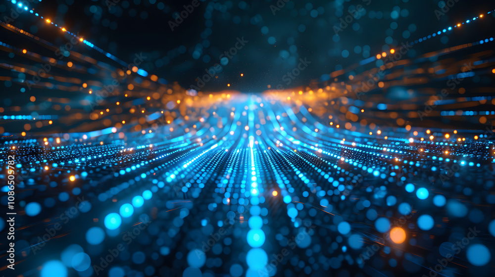Aufkleber digital cyberspace and data network connections. transfer digital data high-speed internet. technolo