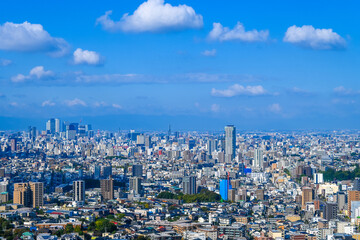 Obraz premium 東山スカイタワーから見える都市景観 愛知県名古屋市