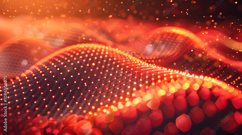 Poster digital technology background. network connection dots and lines. futuristic background for presenta