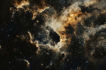 Obraz premium Cosmic nebula with swirling clouds of gas and dust.