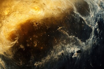Fototapeta premium Cosmic Nebula with Swirling Gas and Dust.