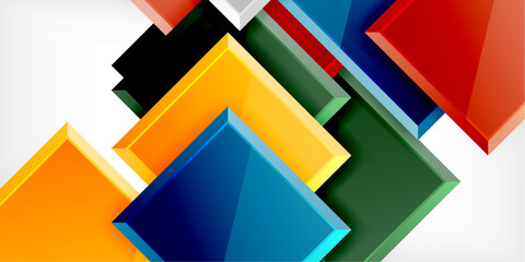 Square shape color abstract geometry. Vector Illustration For Wallpaper, Banner, Background, Card, Book Illustration, landing page