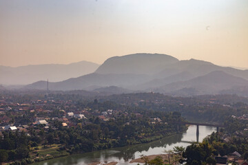 Panorama of Luang Prabang city. Luang Prabang, Laos.