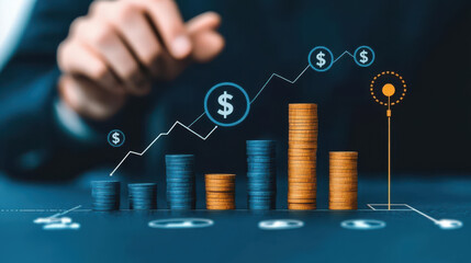 "Cost Reduction Concept Illustration in Red"