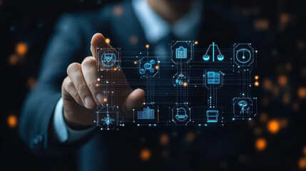 Digital Laws and Regulations Conceptual Illustration