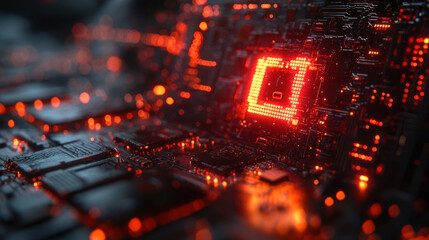 Cyber Error Symbol Warning Sign - Data Leak Alert