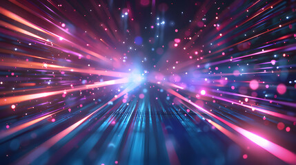 Naklejka premium futuristic technology lines background with light effect