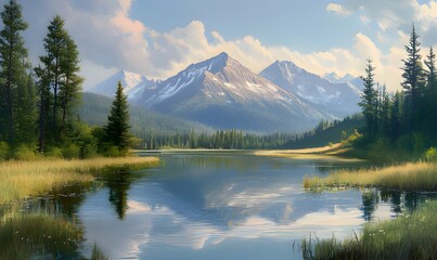 lake in the mountains