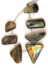 Large Labradorite Beads on String For Jewelry Making