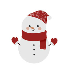 雪だるま　イラスト素材　冬