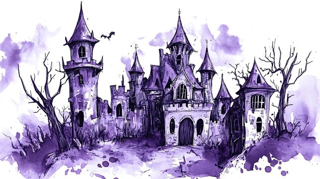 Haunted Castle Illustration