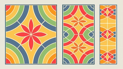 geometric patterns with soft colors