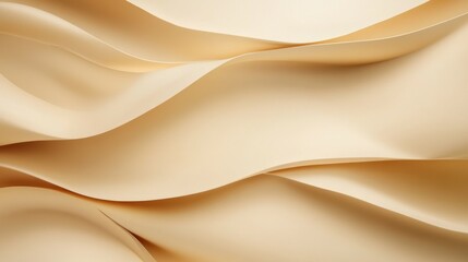 Obraz premium Abstract beige wavy background with a smooth surface.