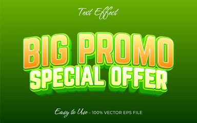 Big Promo text effect, luxury texture graphic style banner template design background