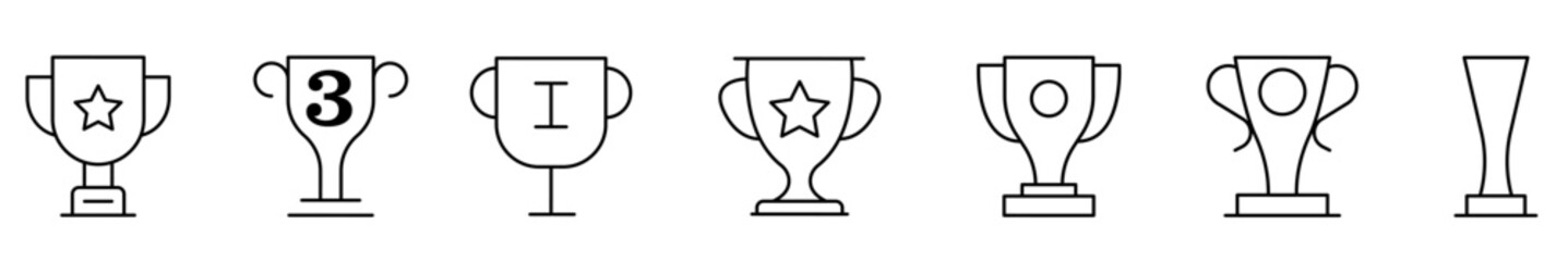 Trophy icon. Trophy cup, winner cup, victory cup icon. Reward symbol sign for web and mobile.