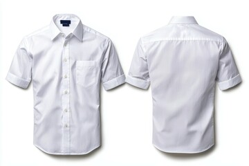 Classic Short Sleeve White Dress Shirt