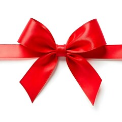 Naklejka premium ribbon, bow, red, loop, tied, perfect, decoration, gift, festive, isolated, background, white, elegant, holiday, Christmas, wrapping, present, decorative, beautiful, glossy, shiny, festivebow, 