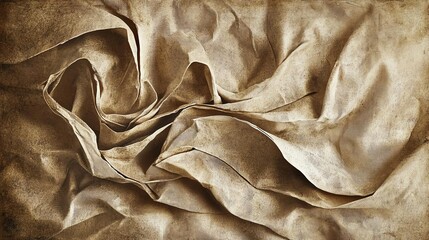 Textured antique paper, delicate creases, rich sepia hue, retro artistic feel