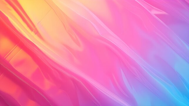 Fototapeta Abstract fluid iridescent holographic curved gradient in motion colorful gradient design on black background
