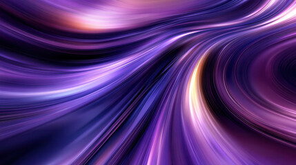 Fototapeta premium Abstract purple and blue swirling pattern with dynamic curves and vibrant light reflections, creating sense of motion and energy