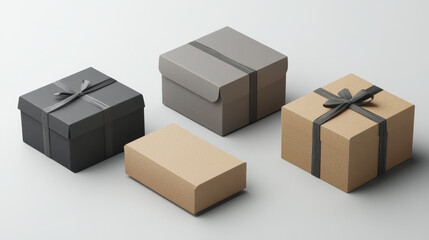 Fototapeta premium Vibrant Box Packing Design with Warm Color Palette