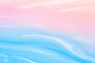 abstract pastel blue pink gradient background with glitter