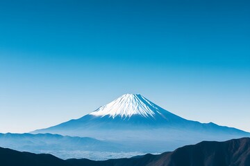 speak under a clear blue sky, copyspace on left. Soft natural light. International Mountain Day