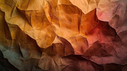 Artistic wrinkled paper, subtle warm tones, retro elegance, fine texture