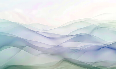 Obraz premium A serene background with layered gradients of soft cream, pale blue, and light green, evoking a peaceful and calming atmosphere
