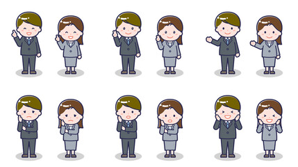 スーツ姿の男女 03