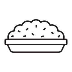 Rice bowl line icon.