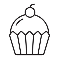 Cupcake line icon.
