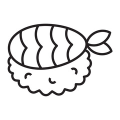 Sushi line icon.