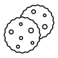 Cookie line icon.