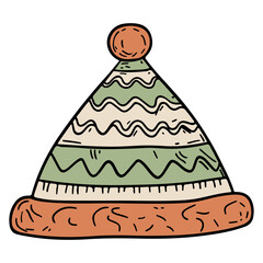 Winter Hat Cartoon Illustration