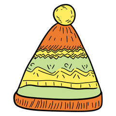 Winter Hat Cartoon Illustration