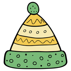 Winter Hat Cartoon Illustration