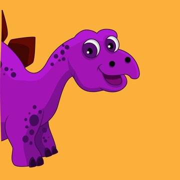 recommend clip art: purple cute dinosaur with long neck