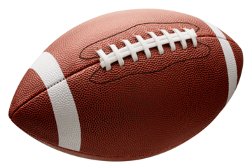 American football ball, Rugby Ball isolated on white background, full depth of field