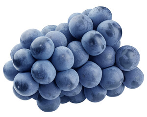 purple or blue Grape, isolated on white background, full depth of field