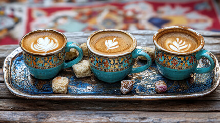  thanks giving traditions around the world, coffee, dessert . AI generative.