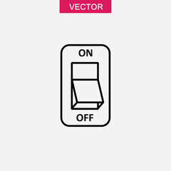 Electric switch line icon. vector Toggle switch or Power off linear illustration for web and app..eps