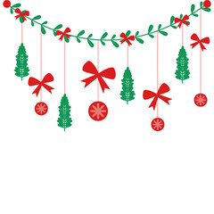 Christmas Leaf Border Decoration